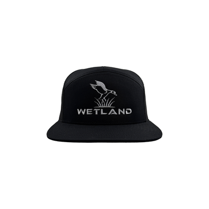 Black 7 Panel Hat