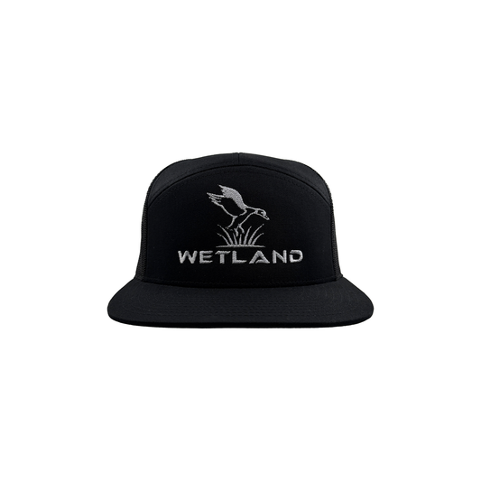 Black 7 Panel Hat